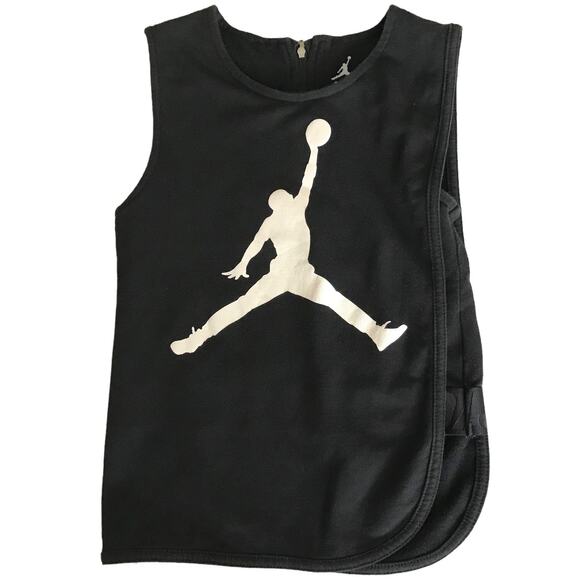 Jordan Girls Jump Man Top Black White Zipper Stretchy Athleisure Girls Medium - Picture 1 of 8